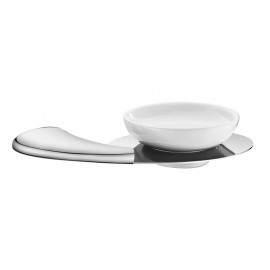Porte-Savon En Verre Blanc