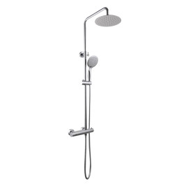 Colonne de douche thermostatique extensible avec douche de tête inox Ø30 cms