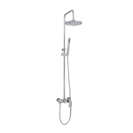 Colonne de douche télescopique mécanique extensible avec douche de tête ABS ronde Ø20 cms