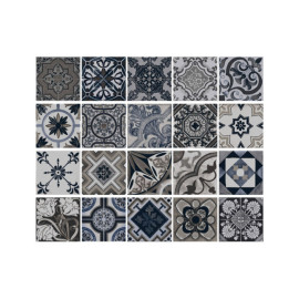 Carrelage sol - Vintage 21 Deco Mix Marengo 22,5x22,5